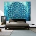 Indian Mandala Tapestry Hippie Wall Hanging Blue Bohemian Bedspread Dorm Decor .   172459505865